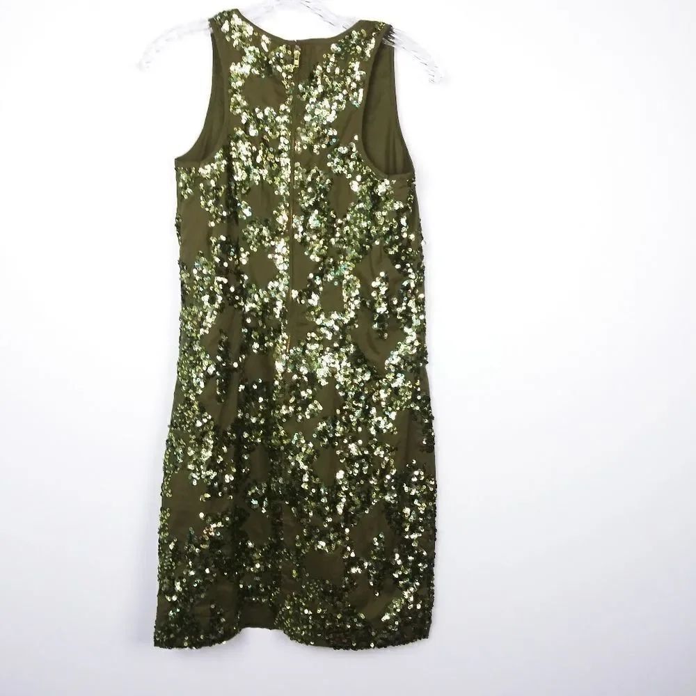 J.crew green sequin iridescent dress size 00 - Picture 6 of 8